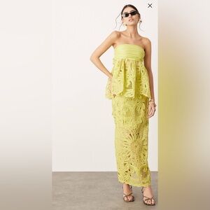 ASOS EDITION floral cornelli set lime